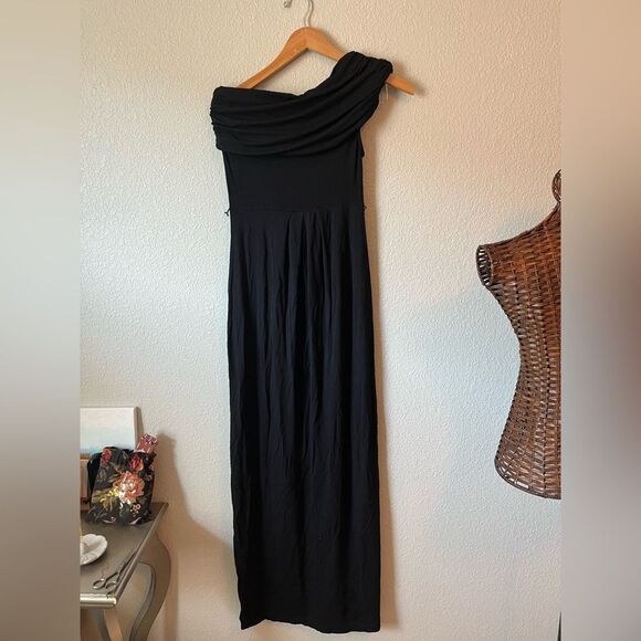 Isabella Oliver A Pea in the Pod Maternity one Shoulder Floor Length Dress sz 4 - Picture 2 of 6